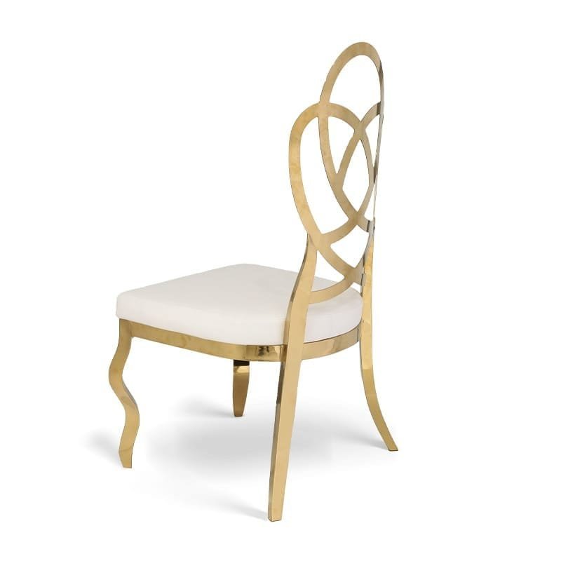 Stainless steel flower-back chair - Image 2