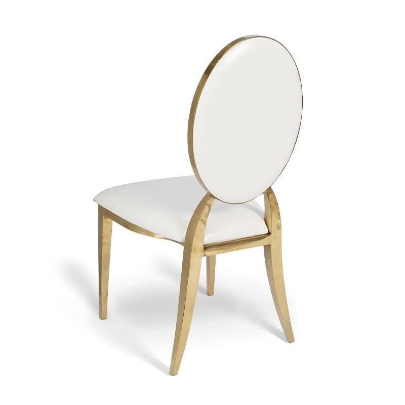 stainless steel round-back chair - Image 2