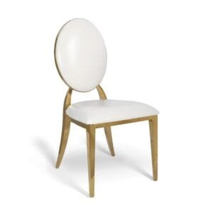 stainless steel round-back chair