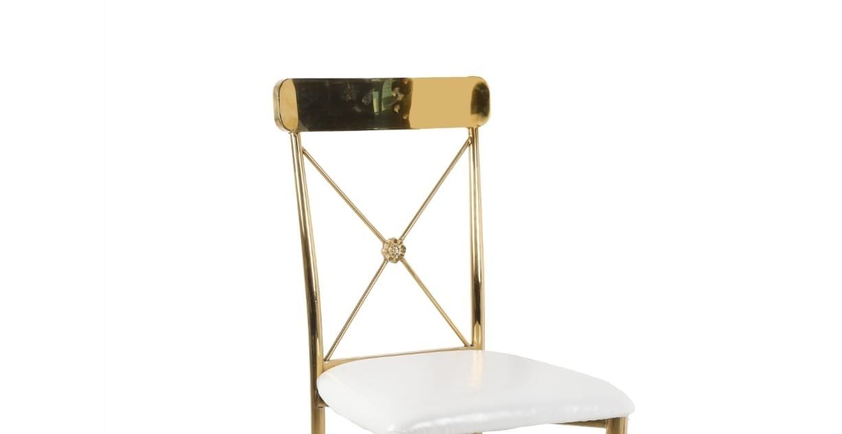 stainless steel cross back chair - Image 6