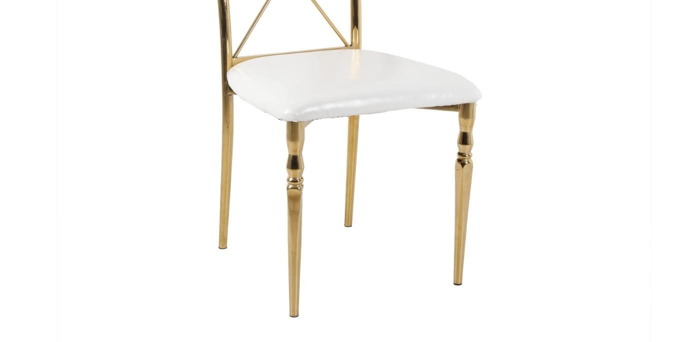 stainless steel cross back chair - Image 7