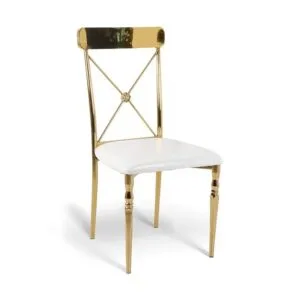 stainless steel cross back chair