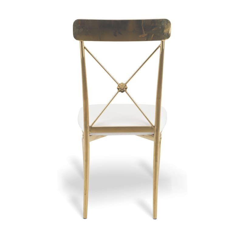 stainless steel cross back chair - Image 5