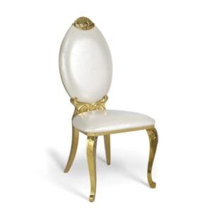 stainless steel oval back chair