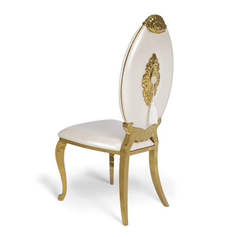 stainless steel oval back chair - Image 2