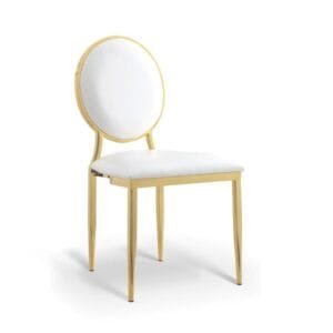 stainless steel round back chair for wedding